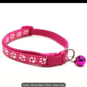 Adjustable red rose pet collar